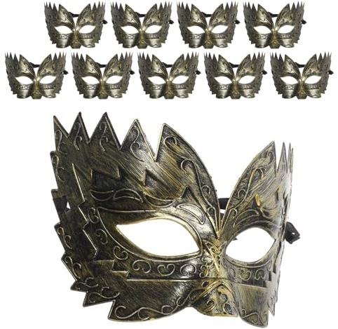 BESPORTBLE 10 Pièces Masque Aigle Demi-visage Plastique Résistant pour Adultes Accessoire de Fête Halloween et Carnaval Masque Cosplay Réutilisable pour Hommes et Femmes