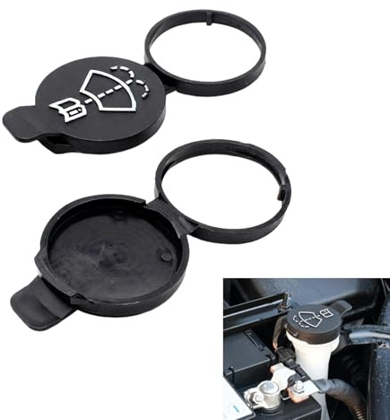 Windshield Wiper Fluid Reservoir Cap (2-Pack) - Universal Washer Tank Cover Fits Most Cars & Vehicles, Durable Replacement Accessories