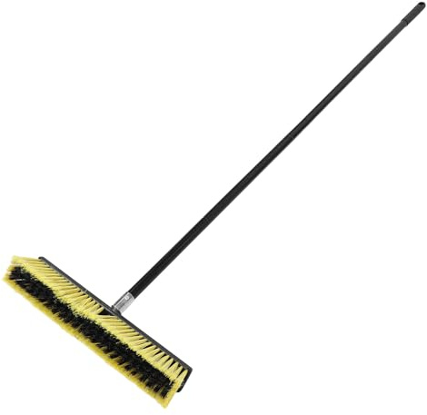 ibasenice Balai d'Extérieur Robuste à Tête Filetée en Alliage d'Aluminium 80 CM – Brosse à Récurer pour Terrasse Allée et Jardin – Balai-Brosse de Nettoyage Polyvalent pour Sols Secs et