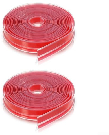 Tira de sellado de silicona para puerta con ranura en T, sello de silicona en forma de T, 40 pies en total (2 rollos), para huecos de ventanas, puertas correderas y marcos al aire libre