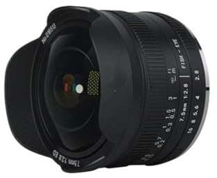 camera lens, Obiettivo fisheye ultra grandangolare manuale da 7,5 mm F2,8 II, compatibile con Sony E Fuji XF Nikon Z Micro M4/3 Canon EOS-M M50 RF,For photography(Micro 4 3 mount)