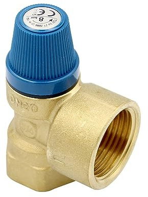 Caleffi Membran Sicherheitsventil 3/4 x 1 Zoll Ansprechdruck 8 bar Überdruckventil Druckventil Heizungsventil Druckbegrenzungsventil Membranventil