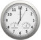bonVIVO Timerider Horloge Murale Radio-Pilotée Ultra-Précise, Pendule Murale Silencieuse pour Salon/Cuisine/Bureau, Pendule Murale Aluminium avec Thermomètre Et Hygromètre Intégrés - 30,5 cm