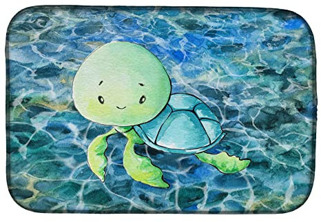 Caroline's Treasures BB8525DDM - Esterilla de Secado Escurridor de Bayetas para Tortuga Marina, 35,5 x 53,3 cm, Multicolor