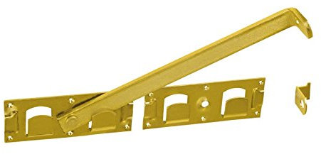 DMX - Doppeltorüberwurf 1 Stück - WBR - Golden, 440x70x180x8,0 mm - Gartentorriegel - Türriegel - Gartentorfalle - Bolzenriegel - Torschieber Tore Türen