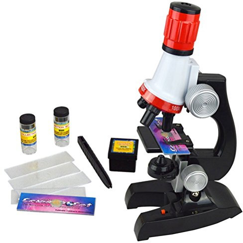 Jzhen Microscopio Niño, 1200x, 400x, 100x, Microscopio Set para Niños Educación Temprana