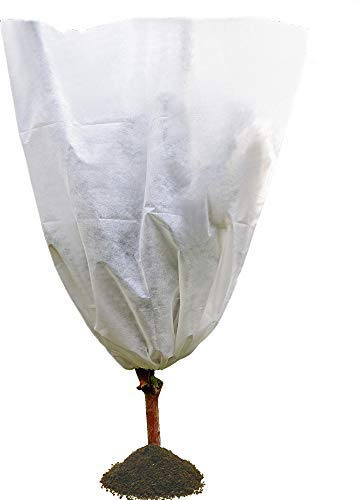 JK 3 PCS Plant Protection Bags, Garden Fleece Plant Cover Warming Jackets, Winter Frost Cold Garden Greenhouse Bags - 80 x 100 CM