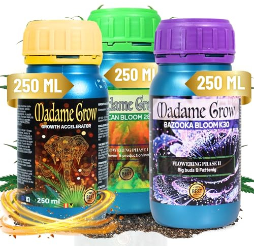 Engrais - MADAME GROW - Croissance et Floraison - KIT 420 Power TRIPACK - Engrais ou Fertilisant pour - (3 X 250 ML)