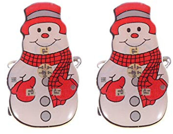 Amosfun 25Pcs Weihnachten Glitter Broschen für Frauen Mädchen Leucht Schneemann Broschen LED Glowing Boutonniere Schmuck Geschenke für Hemd Rucksack