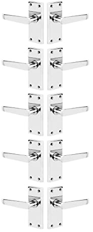 Designer Levers - Victorian Straight Lever Door Handles - Antique Brass - 5 Pairs - Latch Door Handle - Interior Use - Short Latch