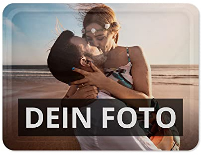 PhotoFancy® - Nostalgie-Blechmagnet mit eigenem Foto Bedrucken - Fotomagnet mit eigenem Bild Personalisieren (Querformat)