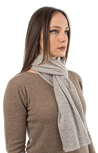 Dalle Piane Cashmere Damen Schal Uni 100% Kaschmir - Grau