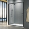 ELEGANT 1200mm Black Sliding Shower Enclosure for Wetroom Cubicle in 6mm Safety Glass Screen Shower Door