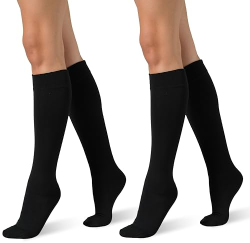 NOLOGO KATIACALZE Calcetines Mujer Polar Hasta la Rodilla Vancouver 2 pares - Calcetines Termicos Mujer de Invierno, Ropa Termica Cálido, Suave y Transpirable