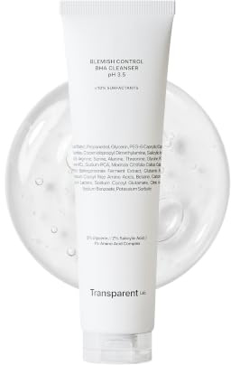 Transparent Lab Blemish Control BHA Cleanser pH 3,5 Gesichtsreiniger, 150 ml – mit Salicylsäure, porentiefe Reinigung, Talgkontrolle, weiche, hydratisierte und makellose Haut