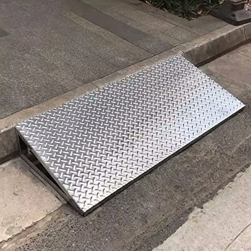 Rollstuhlrampe Auffahrrampen Rampe Garagenrampe Für Niedrige Autos, Motorräder, Rasenmäher Und Steigungen, Edelstahl Rollstuhl Schwelle Rampen Für Türöffnung, Auffahrt Bordstein Rampen Bordsteinrampe
