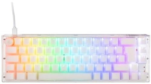Ducky One 3 Aura White Mini Gaming Tastatur, RGB LED - MX-Blue