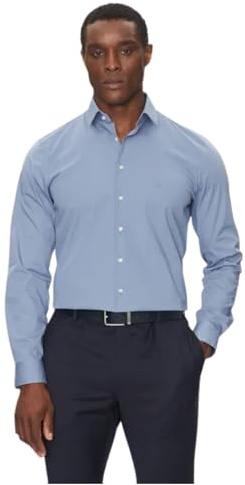Calvin Klein Camisa para Hombre Slim Fit Marino (52) XL