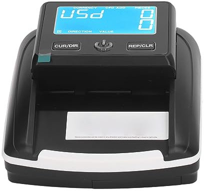 Verificatore di Banconote, Rilevatore di Banconote Contraffatte, Display LCD Portatile, Identificazione Facile, AC100-240V con Visualizzazione del Valore Totale per Auto (Spina UE)