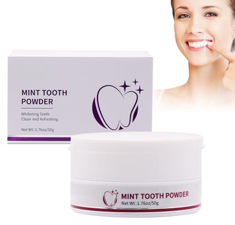 Polvo Blanqueador Dental de Menta, Mint Tooth Powder, The New Teeth Whitening Solution, Get White Teeth in 7 Days (1PCS)