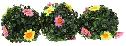VINTORKY 3stücke Künstliche Grasbälle Aus Kunststoff Simulation Blumen Grasball Party Hochzeit Dekoration Pflegeleicht Und Langlebig Für Zuhause Und Garten