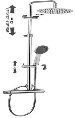 ZCOL686SK2CR MINI MASTER verstellbare Duschsäule PAFFONI