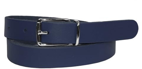 Glamexx24 Damen Echt Ledergürtel 2cm Breite, Jeansgürtel, Hüftgürtel Made in Germany Dunkel Blau