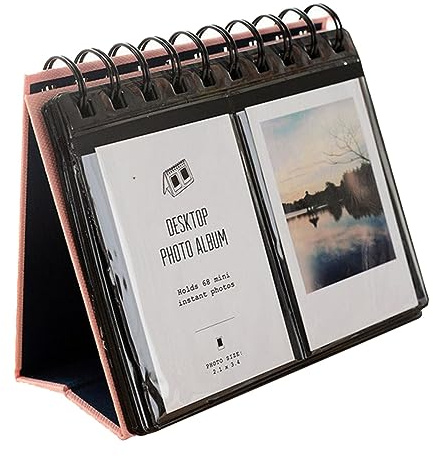 TOPPERFUN Mini Álbum De Fotos De Escritorio Soporte Instantáneo Para Fotos Insertos Para Calendario De Escritorio Capacidad Para Organizar y Decorar Tu Espacio De Trabajo o Hogar