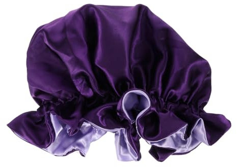 Healeved 2stücke Elegante Doppellagige Seidenhaube Für Schlaf Elastisch Und Atmungsaktiv Zur Reduzierung Von Haarausfall Chemotherapie-haube Für Damen Tiefem Und Hellem