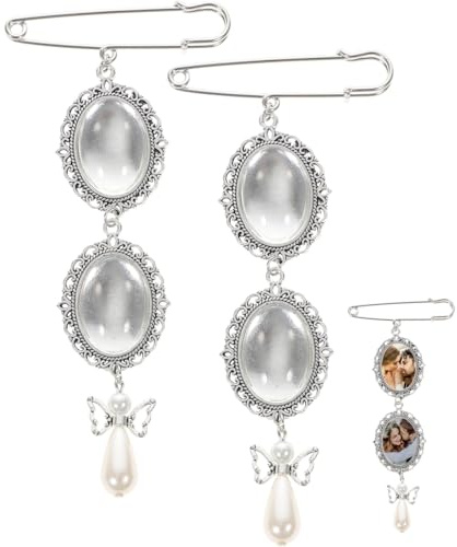 SAFIGLE 2stücke Fotoanhänger Hochzeit Diy Fotorahmenanhänger Für Brautstrauß Etwas Blaues Geschenkidee Erinnerung Anhänger Mit Fassung Zum Befüllen Mit Fotos Oder Cabochons