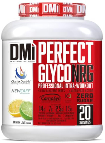 DMI - PERFECT GLYCO NRG - Alto Rendimiento Endurance | Sin Azúcar, 12 Ingredientes Activos | Ciclodextrinas para Energía Constante | Sabor Lima-Limón