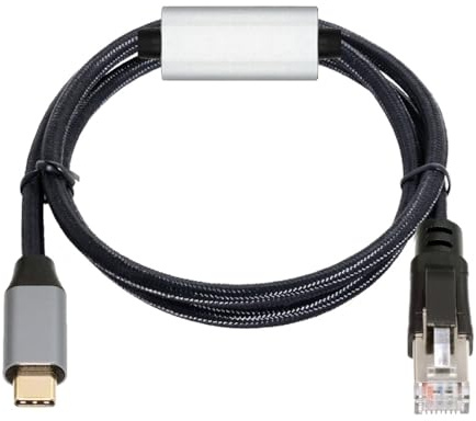 CY Câble Câble USB-C vers Ethernet Câble USB Type-C vers RJ45 mâle Cordon directement connecté Réseau LAN Gigabit 1000 Mbps Compatible avec Thunderbolt3