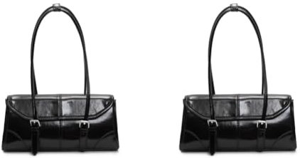 LYEAA Damen-Umhängetasche, Retro-Handtasche, wasserdichte Ledertasche mit Griff oben (schwarz)