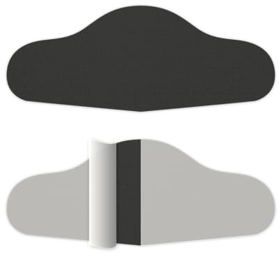 Fersenloch Schutz und Reparatur (HEEL HOLE PREVENTER von BRIT PATCH) Patches zum Einkleben. Verhindert und repariert Löcher an der Ferse. Für Sneaker und Schuhe mit Mesh-Gewebe. [Schwarz, 2 Stk.]