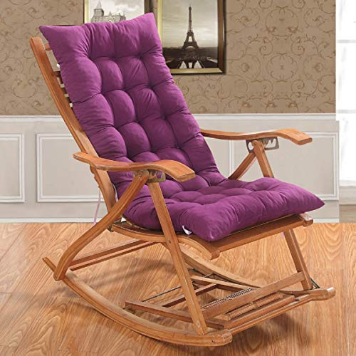 FINEUNAN Stuhlkissen Sitzkissen und Rückenkissen für Schaukelstuhl Gartenmöbel Indoor Outdoor Patio Hochlehner Kissen 120x50x8cm - Violett