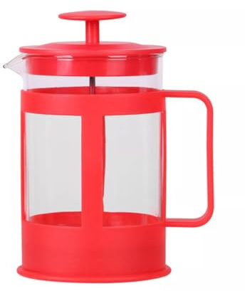 URBNLIVING 800ml Cold and Hot Cafetiere Filter Coffee Tea Pot Press Brewer Maker Heat Resistant Glass Plunger Home Kit with Compact Design for Wedding & Party