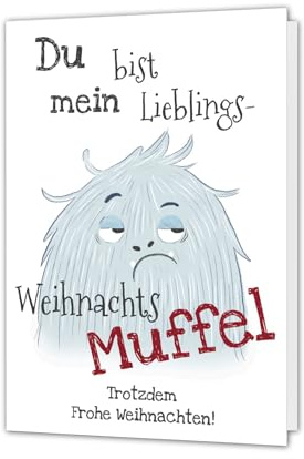 PICTALOO lustige Weihnachtskarte Weihnachtsmuffel - witzige Karte Weihnachten DIN A6 mit Umschlag, Weihnachtsgrüße für alle Anti Weihnachten Freunde, nimm die hektischen Feiertage mit Humor