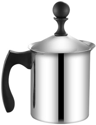 Manual Milk Frother Pitcher, Manual Milk Frothers, 7.87x4.33x4.72 Inches, Versatile Kitchen Equipment, Easy to Use Long-Lasting Design for Cappuccino, Latte, and Coffee Foam