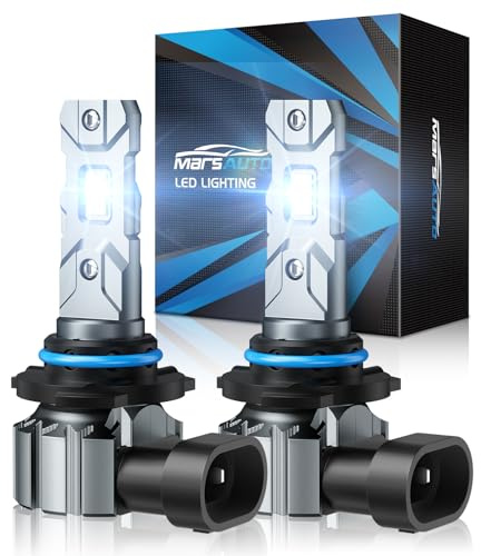 Marsauto 9005 Bulbs, 40000LM 800% Brightness 9005 HB3 Bulbs, Real 1:1 Design, HB3 Fog Lights 6000K White, 99% Compatible, 80000+ HRS Lifespan, IP68, Pack of 2