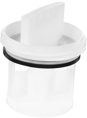 Tofficu Waschmaschinen Ablaufpumpenfilter aus Abs Weiß Effektive Filtration Einfache Montage Passend für Waschküchen und Hotels