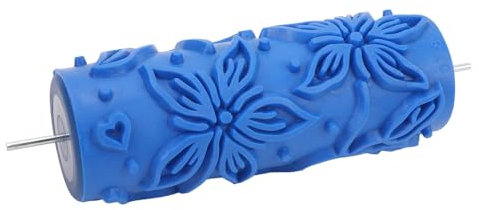 Strukturierte Lackwalze, Texturwalze für Trockenbauschlamm 5 Zoll Wiederverwendbares Gummi Pinsel Musterte Lackwalze für Wanddekoration, Möbel und Bastelprojekte