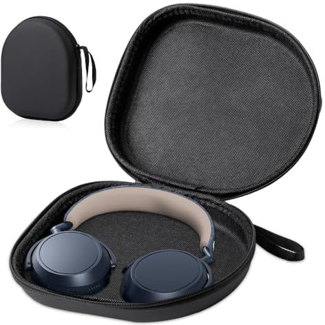 BNGXR Custodia universale per auricolari, custodia protettiva per auricolari, custodia per cuffie da viaggio, custodia per cuffie da viaggio, custodia portatile per cuffie on Ear/Over Ear, 21 x 18 x 6