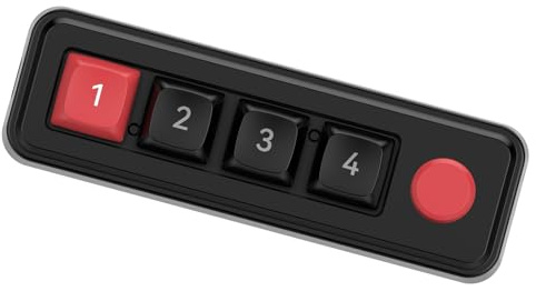 Uqezagpa Teclado mecánico pequeño de 4 teclas, programable, diseño de intercambio en caliente, doble puerto USB C con color
