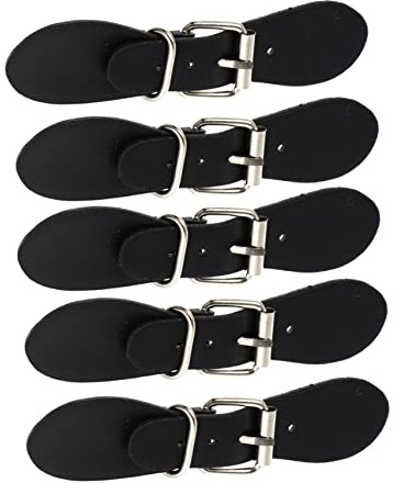 TEMPNAP 5 Pairs Coat Toggle Buckles PU Leather Replacement Buttons for Stylish Fastening for Coats Dresses and DIY Sewing Projects Multifunctional Clasp Design