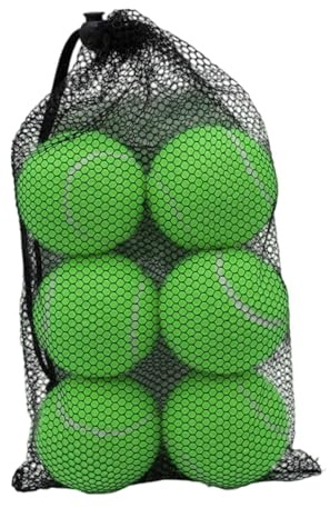 kowaku 6 Stück Tennisbälle, Wettkampf-Tennisbälle, Freizeit-Trainingsbälle, Tennisball Hund, Kindersporttraining Tennis für Tennisunterricht, Turniere, Anfänger Spaziergänge mit dem Hund, Grün