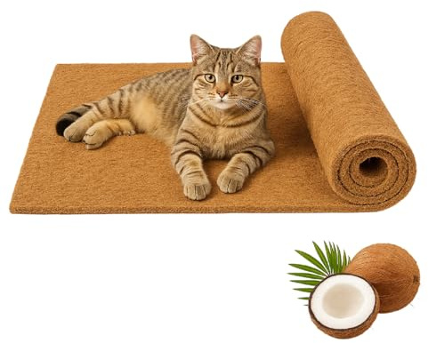 QLS Kokosmatte 100 x 50 cm aus Kokosfaser zuschneidbar Braun | Atmungsaktive wärmeisolierende Unterlage für Terrarium Käfig Transportbox Kratzfläche biologisch abbaubar umweltfreundlich