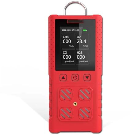 Détecteur de gaz Multiples O2/H2S/CO/LEL Compteur de gaz 4 en 1 Oxygène Sulfure d'hydrogène Monoxyde de Carbone Détecteur de Fuite de gaz Combustible Testeur de Fuite de gaz(DR850 R)