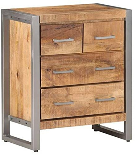 Frdhee Sideboard Küche Barschrank,Sideboard 60x35x70 cm Raues Mangoholz für Wohnzimmer, und Esszimmer