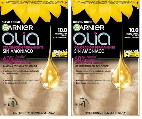 GARNIER OLIA 10.0 RUBIO CLARÍSIMO (Paquete de 2)