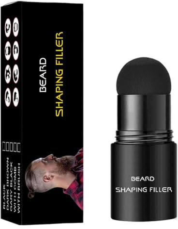HAKIDZEL Bartfüllstift Schwarz mit Kleiner Pinsel Bartverdickung und Langanhaltender Halt Bartformer für Präzise Bartgestaltung und Natürlichen Look